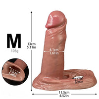 3.74in 5.11in 6.49in Realistic Hollow Small Cock Dildo Sleeve With Penis Ring