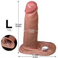 3.74in 5.11in 6.49in Realistic Hollow Small Cock Dildo Sleeve With Penis Ring