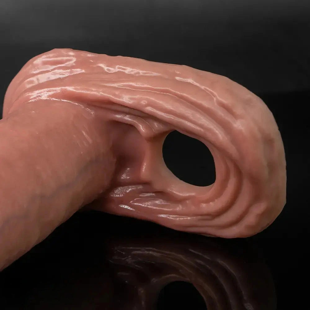 3.74in 5.11in 6.49in Realistic Hollow Small Cock Dildo Sleeve With Penis Ring