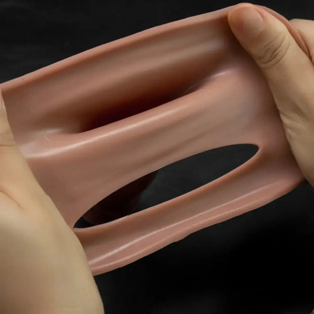 3.74in 5.11in 6.49in Realistic Hollow Small Cock Dildo Sleeve With Penis Ring
