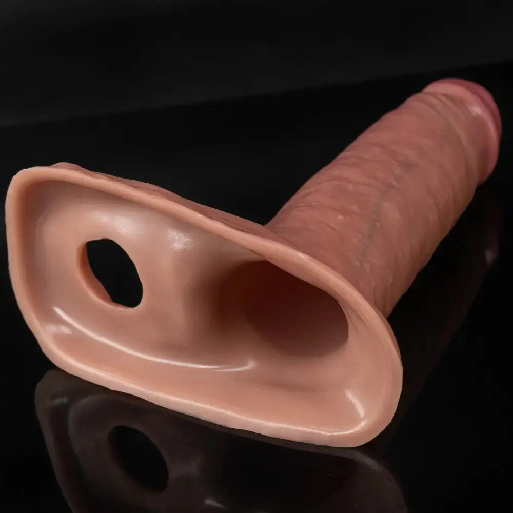 3.74in 5.11in 6.49in Realistic Hollow Small Cock Dildo Sleeve With Penis Ring