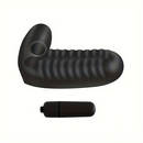 3.74in Mini Finger Black Vibrating Dildo With Bullet Sex Toy Vibrator