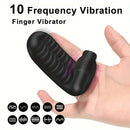 3.74in Mini Finger Black Vibrating Dildo With Bullet Sex Toy Vibrator