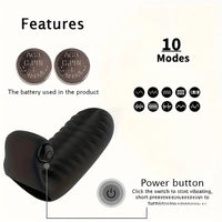 3.74in Mini Finger Black Vibrating Dildo With Bullet Sex Toy Vibrator