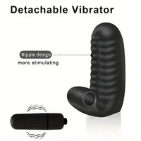 3.74in Mini Finger Black Vibrating Dildo With Bullet Sex Toy Vibrator