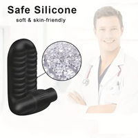 3.74in Mini Finger Black Vibrating Dildo With Bullet Sex Toy Vibrator