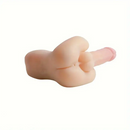 3.74in Mini Soft Real Dildo Half Body Masturbator Dildo Pocket Pussy