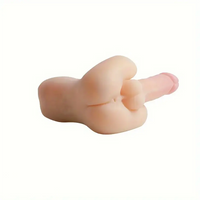 3.74in Mini Soft Real Dildo Half Body Masturbator Dildo Pocket Pussy