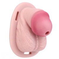 3.74in Real Hollow Chastity Cage Dildo Realistic Penis For Vagina Play