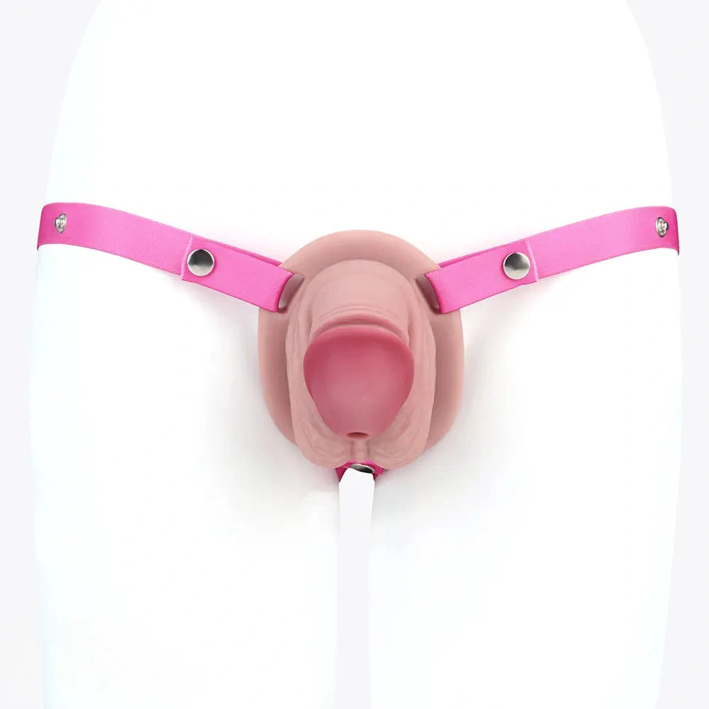 3.74in Real Hollow Chastity Cage Dildo Realistic Penis For Vagina Play