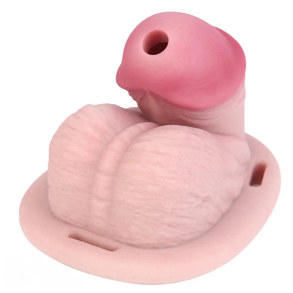 3.74in Real Hollow Chastity Cage Dildo Realistic Penis For Vagina Play