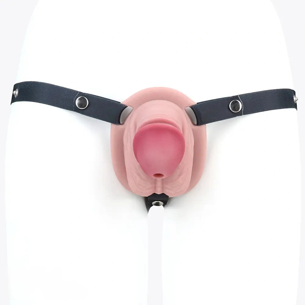 3.74in Real Hollow Chastity Cage Dildo Realistic Penis For Vagina Play