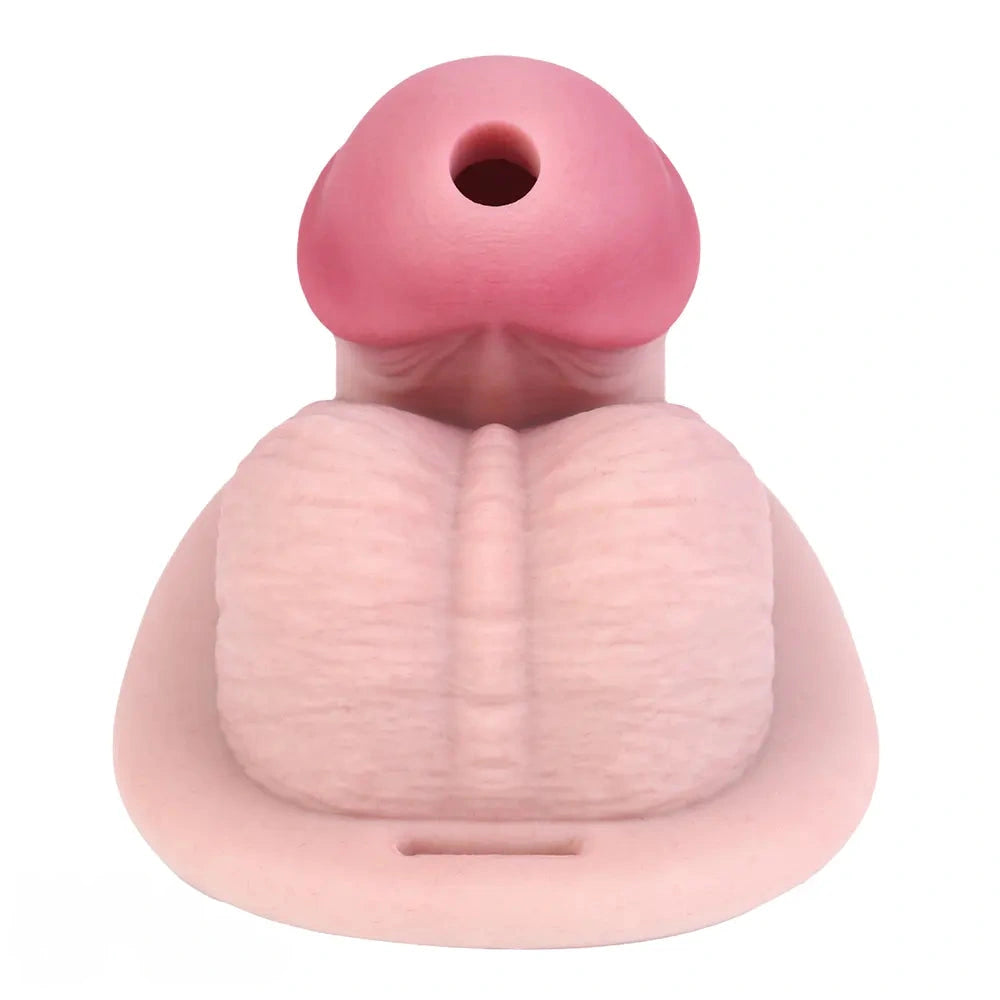 3.74in Real Hollow Chastity Cage Dildo Realistic Penis For Vagina Play