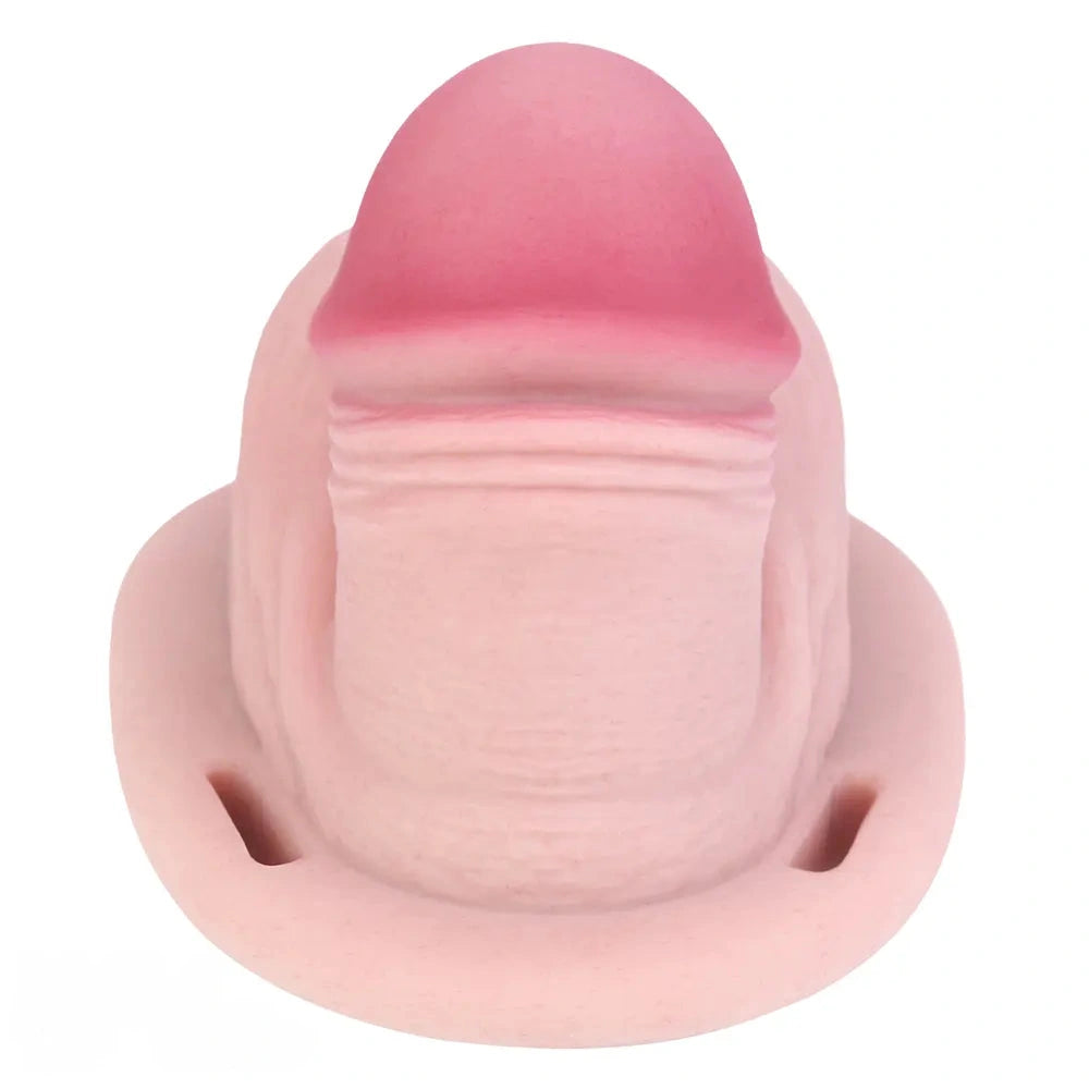 3.74in Real Hollow Chastity Cage Dildo Realistic Penis For Vagina Play