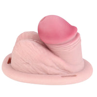 3.74in Real Hollow Chastity Cage Dildo Realistic Penis For Vagina Play