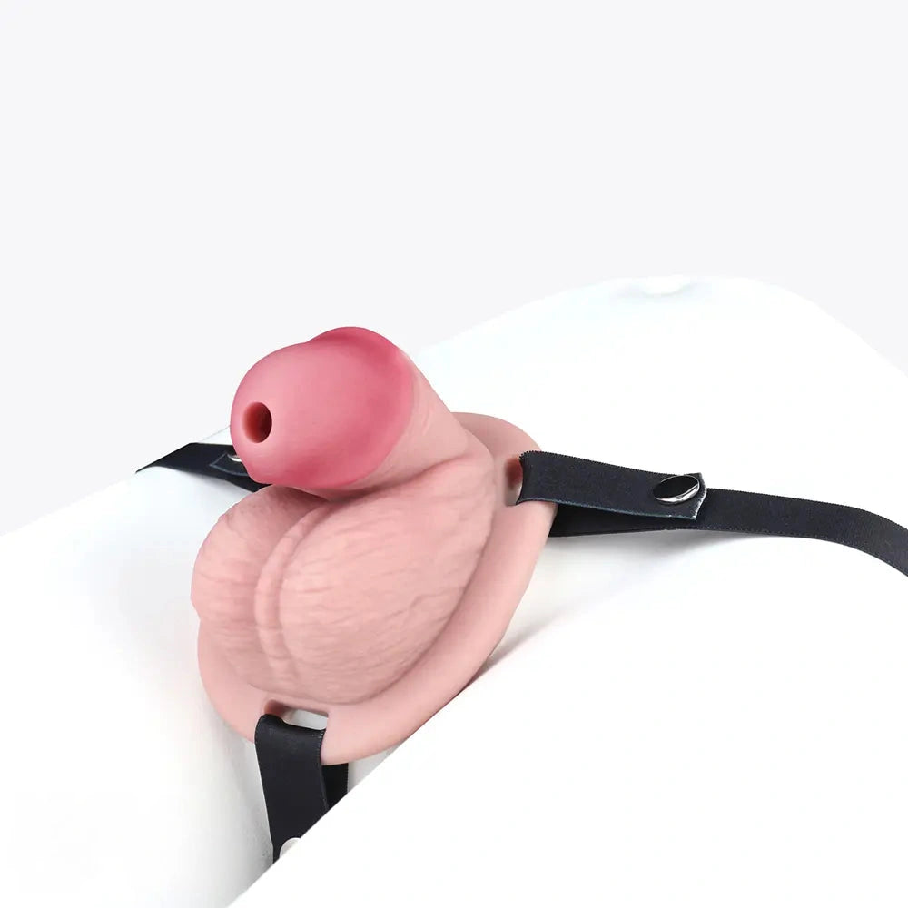 3.74in Real Hollow Chastity Cage Dildo Realistic Penis For Vagina Play