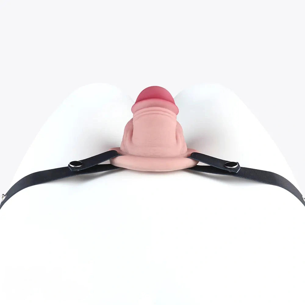 3.74in Real Hollow Chastity Cage Dildo Realistic Penis For Vagina Play