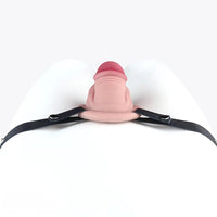 3.74in Real Hollow Chastity Cage Dildo Realistic Penis For Vagina Play