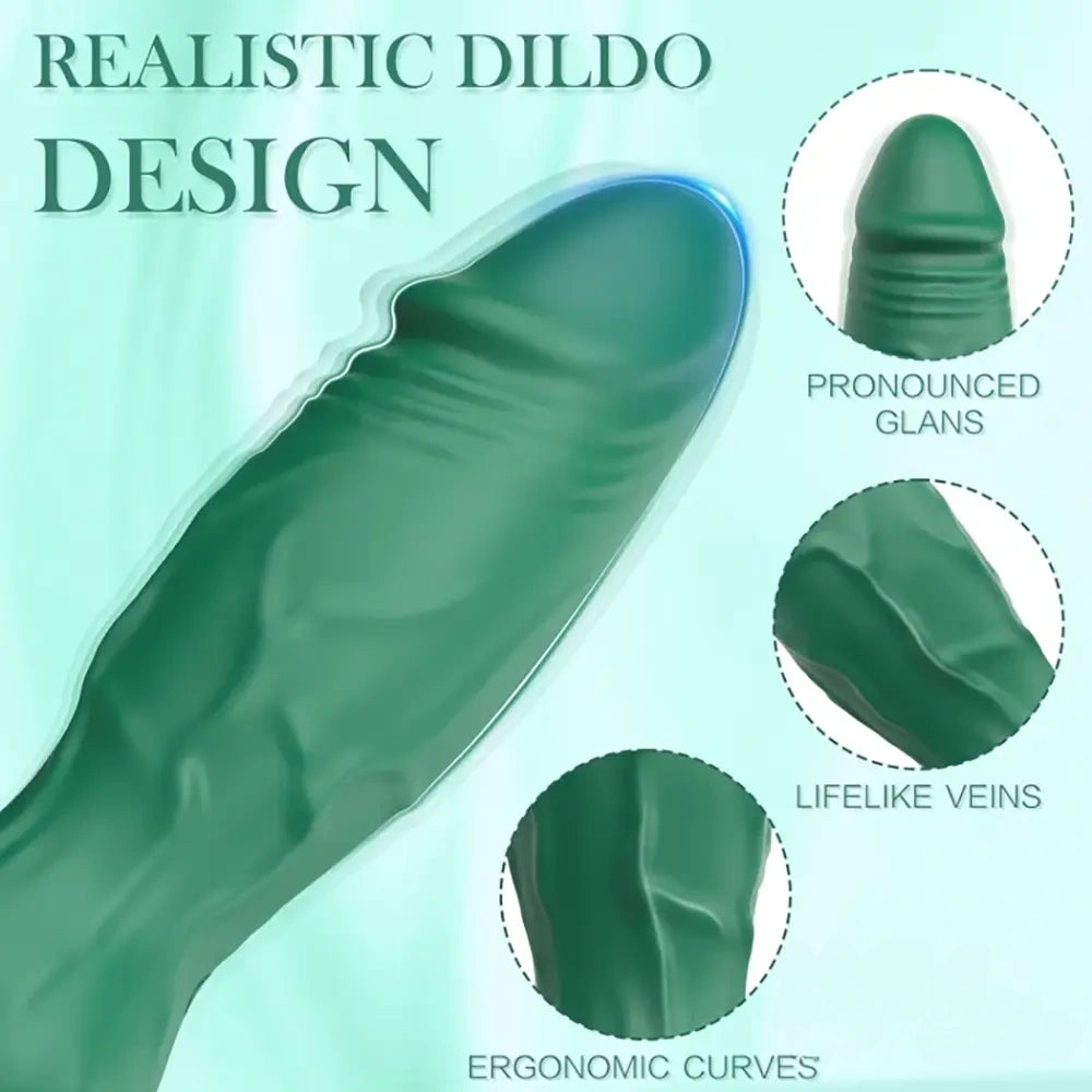 3.74in Small Automatic Vibrating Dildo With Veins Intensity Levels