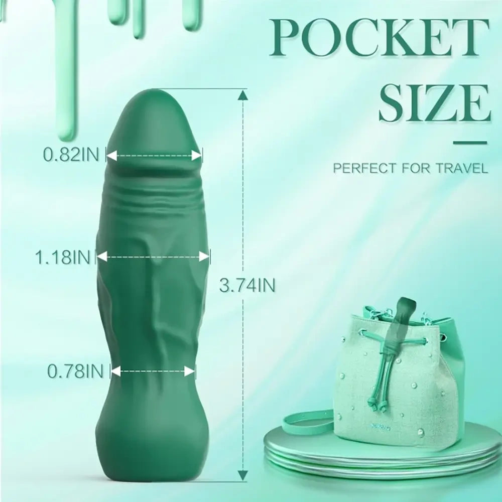 3.74in Small Automatic Vibrating Dildo With Veins Intensity Levels