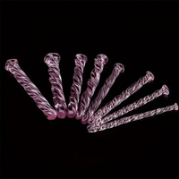 3.74in Threaded Glass Small Dildo G-spot Stimulator For Anal Sex