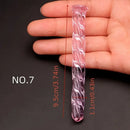 3.74in Threaded Glass Small Dildo G-spot Stimulator For Anal Sex