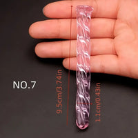 3.74in Threaded Glass Small Dildo G-spot Stimulator For Anal Sex
