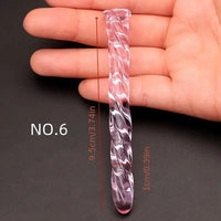 3.74in Threaded Glass Small Dildo G-spot Stimulator For Anal Sex