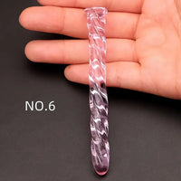 3.74in Threaded Glass Small Dildo G-spot Stimulator For Anal Sex