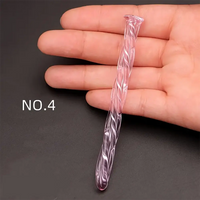 3.74in Threaded Glass Small Dildo G-spot Stimulator For Anal Sex