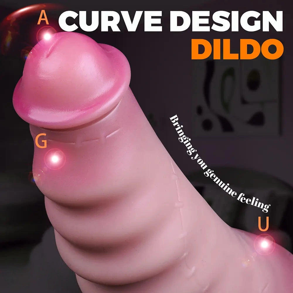 3.7in 4.72in 5.7in Liquid Silicone Mini Anal Dildo Wavy Pattern Cock