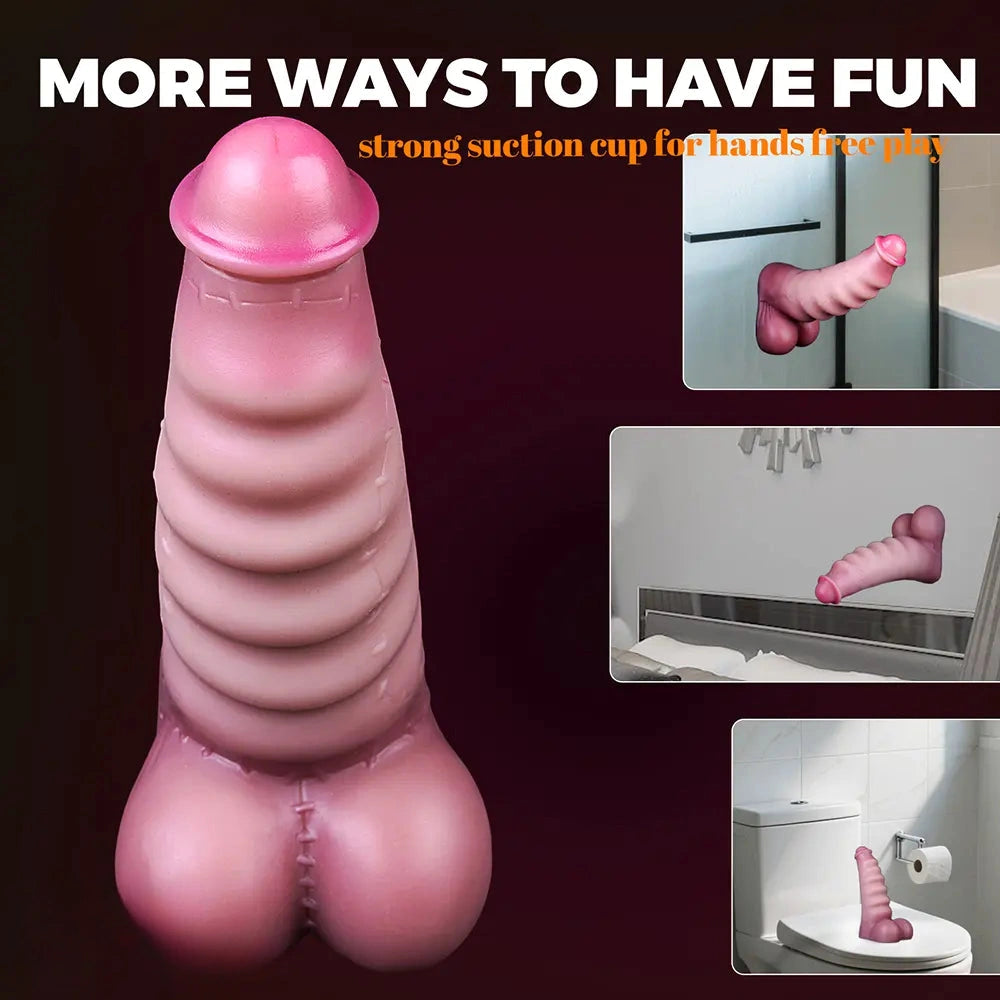 3.7in 4.72in 5.7in Liquid Silicone Mini Anal Dildo Wavy Pattern Cock