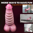 3.7in 4.72in 5.7in Liquid Silicone Mini Anal Dildo Wavy Pattern Cock