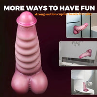 3.7in 4.72in 5.7in Liquid Silicone Mini Anal Dildo Wavy Pattern Cock