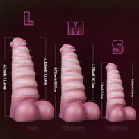 3.7in 4.72in 5.7in Liquid Silicone Mini Anal Dildo Wavy Pattern Cock