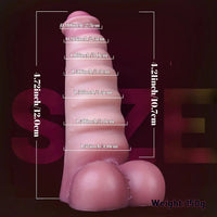 3.7in 4.72in 5.7in Liquid Silicone Mini Anal Dildo Wavy Pattern Cock