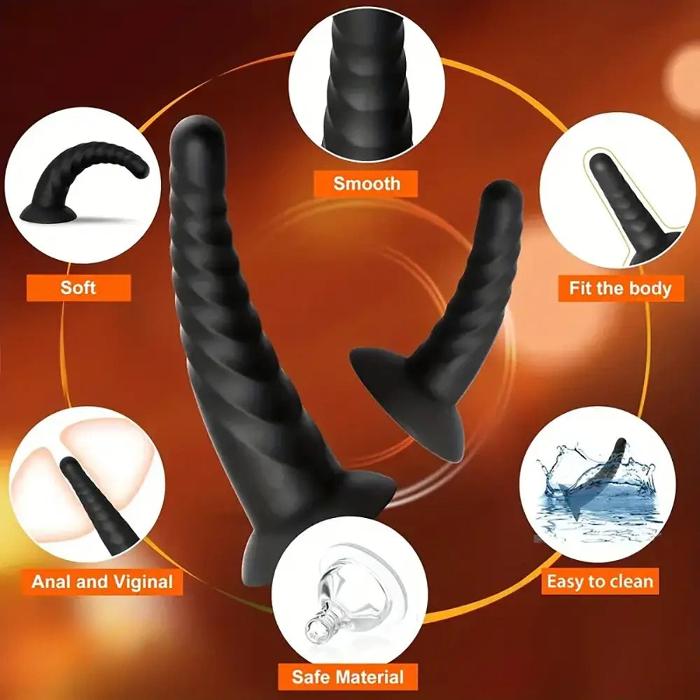 3.7in 5.3in 6.3in Small Silicone Flexible Butt Plug Dildo For Beginners