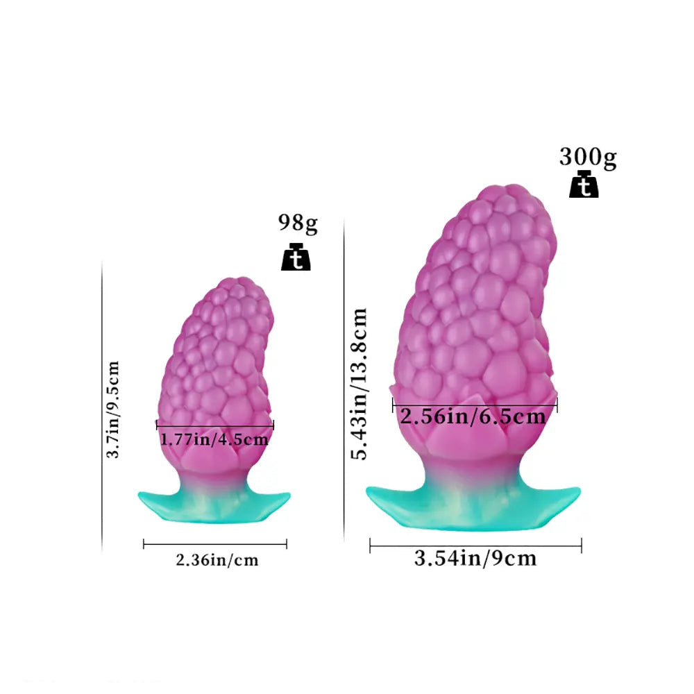 3.7in 5.43in Strawberry Design Small Silicone Soft Butt Plug Dildo For Anus