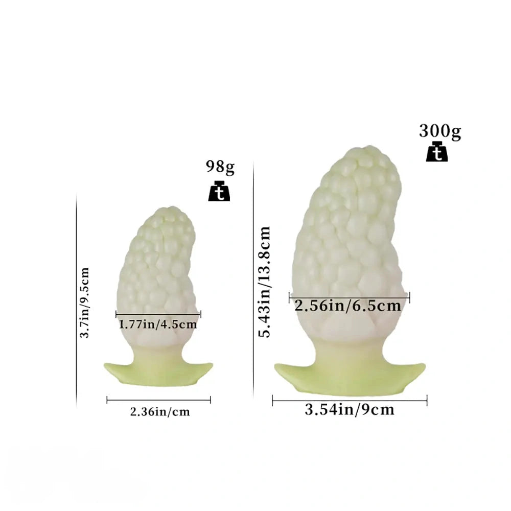 3.7in 5.43in Strawberry Design Small Silicone Soft Butt Plug Dildo For Anus