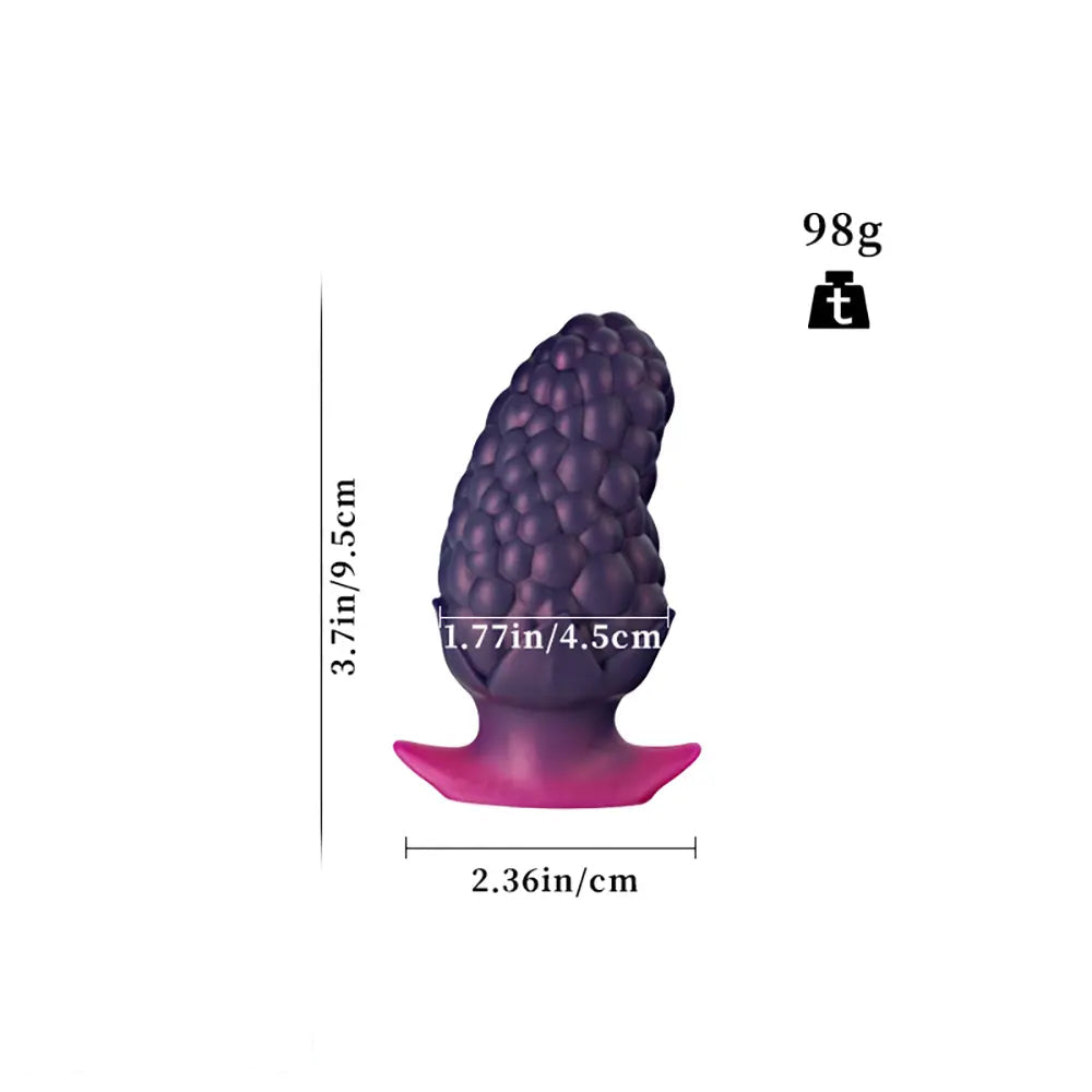 3.7in 5.43in Strawberry Design Small Silicone Soft Butt Plug Dildo For Anus