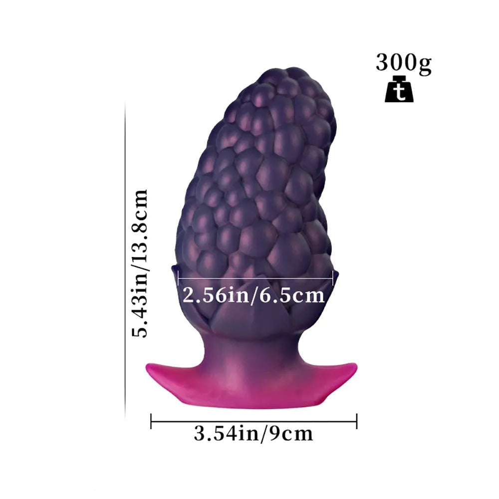 3.7in 5.43in Strawberry Design Small Silicone Soft Butt Plug Dildo For Anus