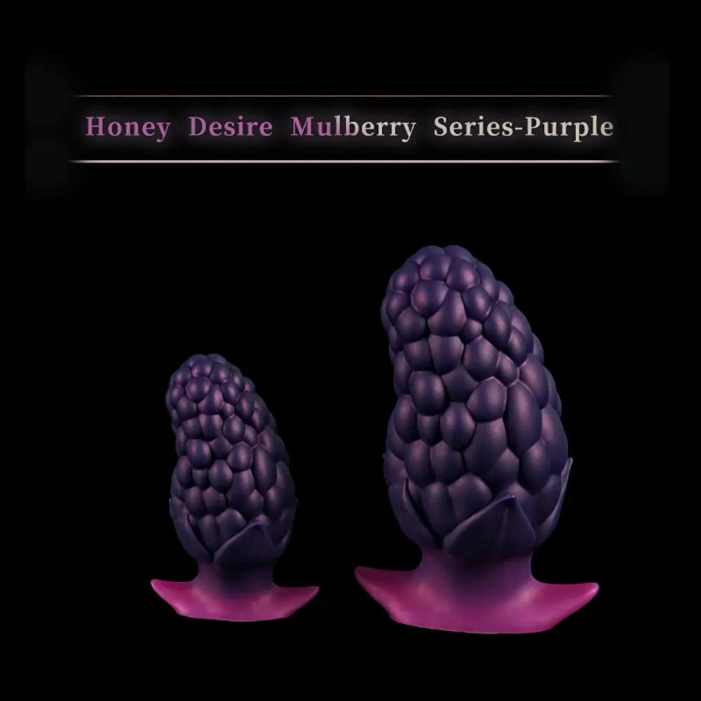3.7in 5.43in Strawberry Design Small Silicone Soft Butt Plug Dildo For Anus