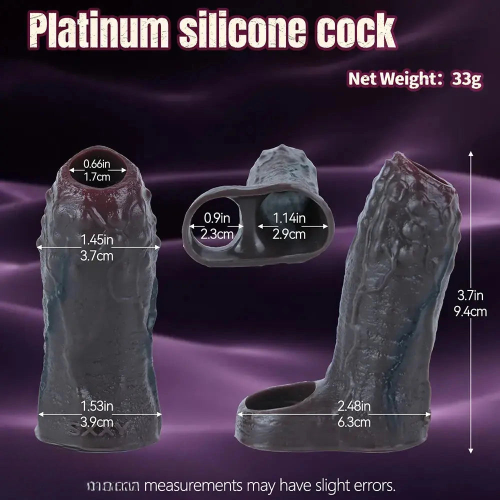 3.7in Super Soft Adult Men Cock Sheath For Couple Dildo Sleeve Love Toy