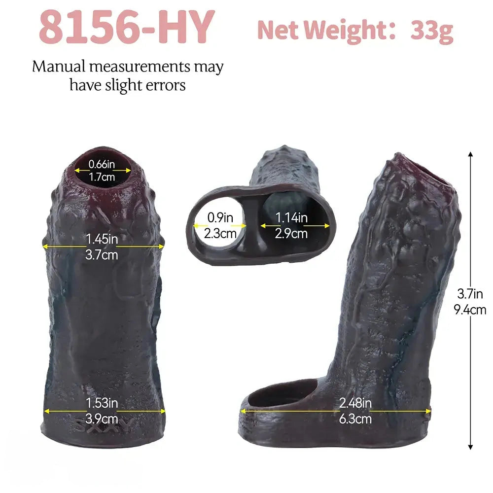 3.7in Super Soft Adult Men Cock Sheath For Couple Dildo Sleeve Love Toy