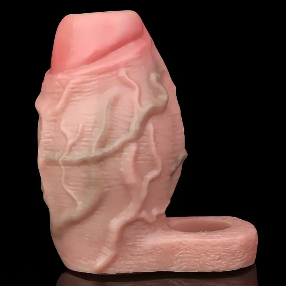 3.81in 3.93in 4.76in Small Flexible Realistic Silicone Sleeve Dildo