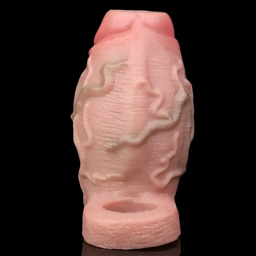 3.81in 3.93in 4.76in Small Flexible Realistic Silicone Sleeve Dildo