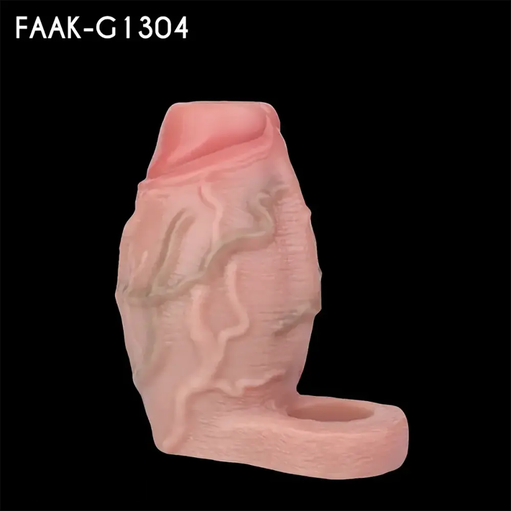 3.81in 3.93in 4.76in Small Flexible Realistic Silicone Sleeve Dildo