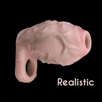 3.81in 3.93in 4.76in Small Flexible Realistic Silicone Sleeve Dildo