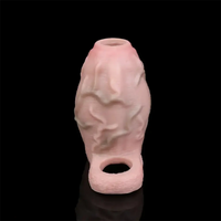 3.81in 3.93in 4.76in Small Flexible Realistic Silicone Sleeve Dildo