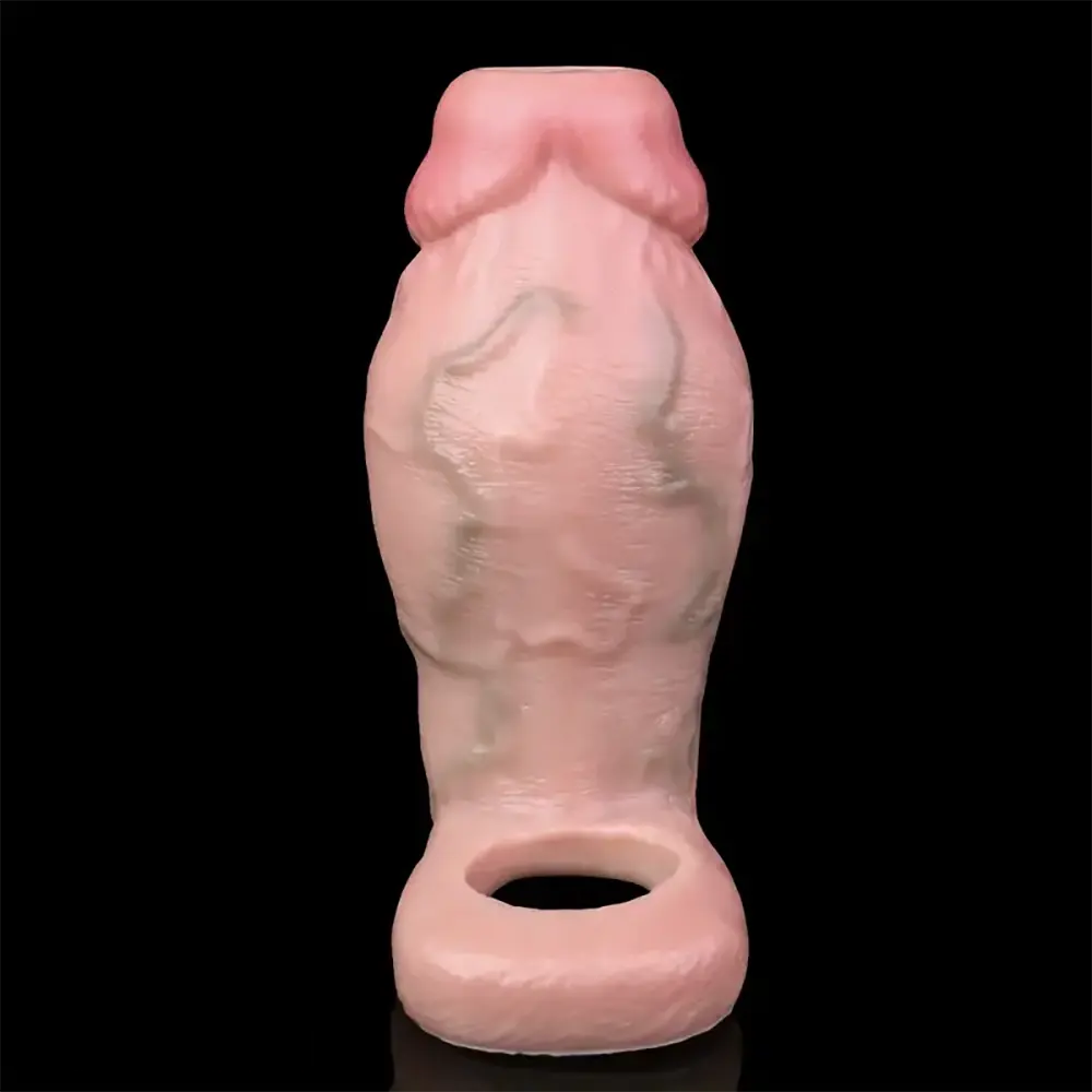 3.81in 3.93in 4.76in Small Flexible Realistic Silicone Sleeve Dildo